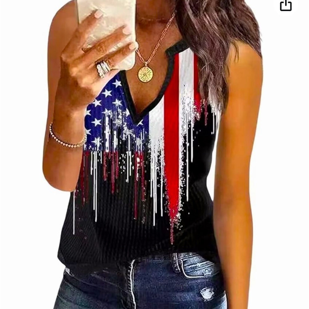 American Flag Tank Top
